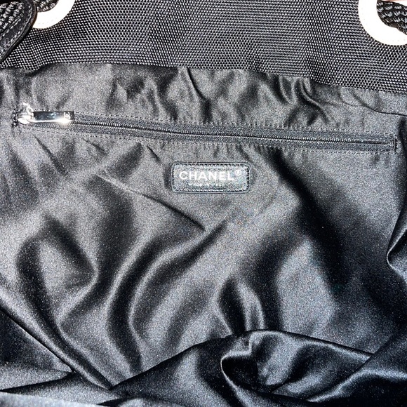 Chanel Shopping XL Timeless Beach Yacht Boating Detail Navy Canvas Nylon Tote - Picture 7 of 11